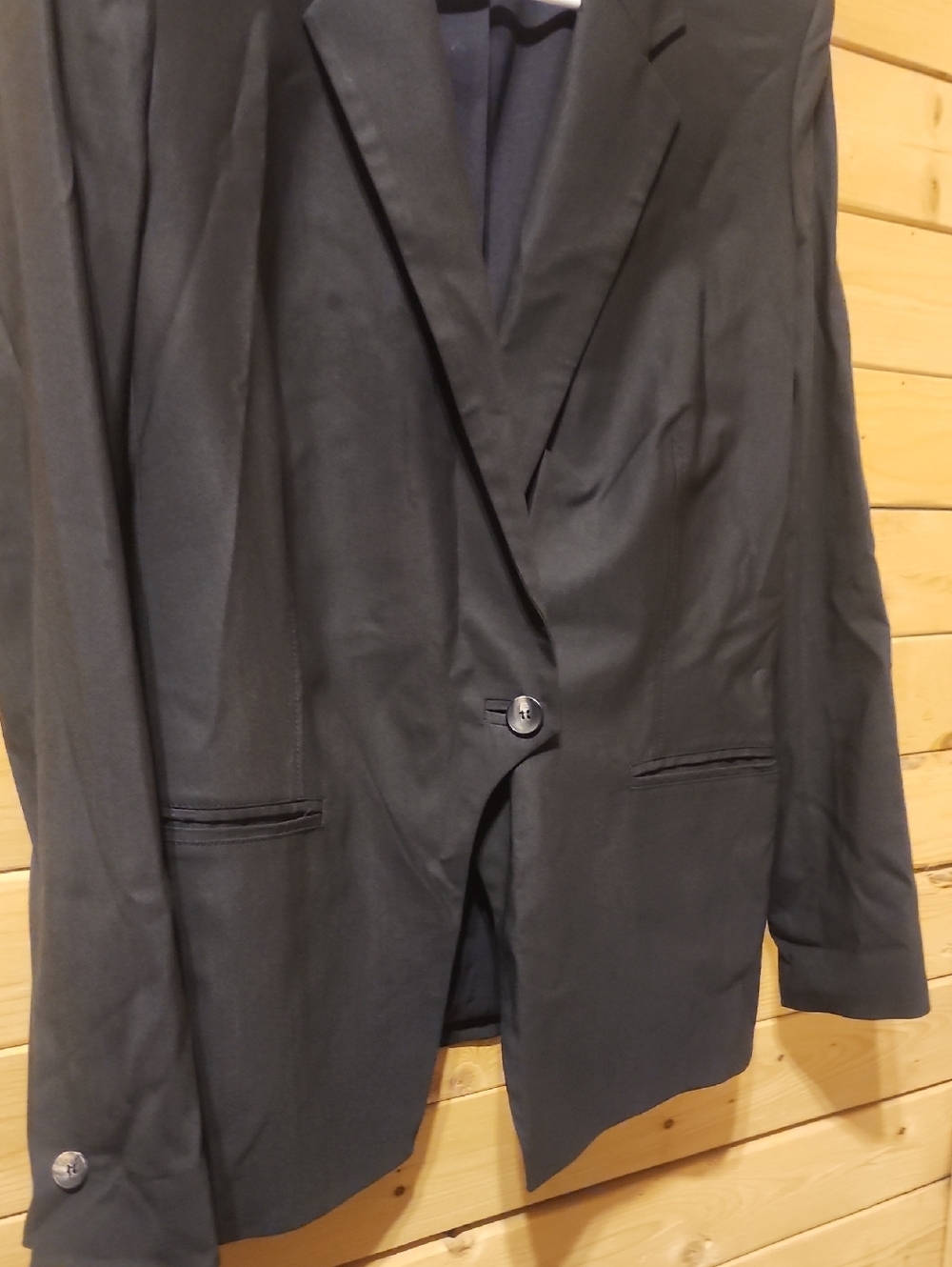Helmut Lang One Button Blazer Womens Size Large Virgin Wool - Picture 2 of 6